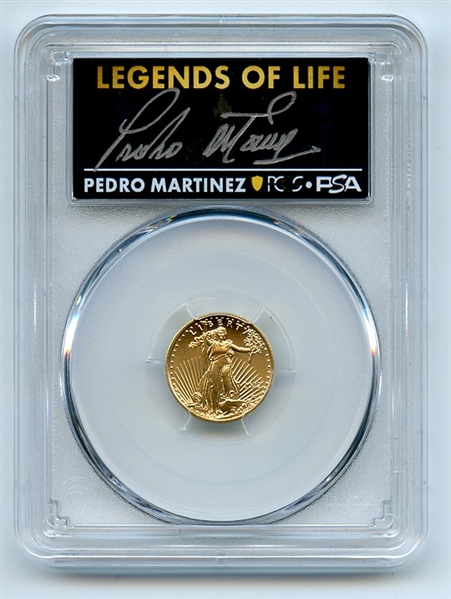 2022 $5 American Gold Eagle 1/10 oz PCGS PSA MS70 Legends of Life Pedro Martinez
