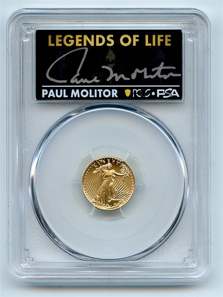 2022 $5 American Gold Eagle 1/10 oz PCGS PSA MS70 Legends of Life Paul Molitor