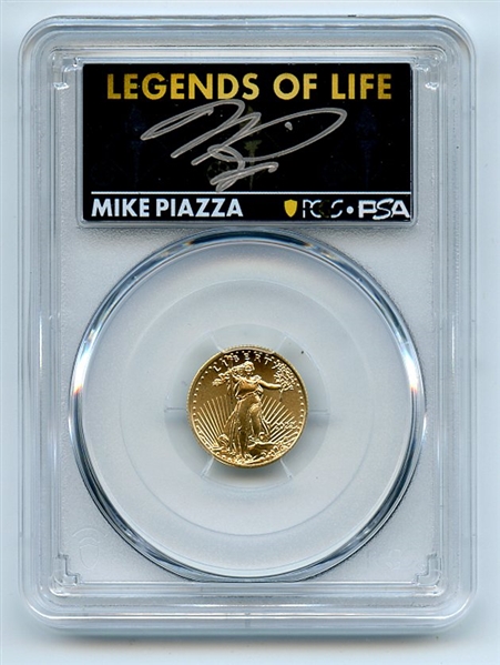 2022 $5 American Gold Eagle 1/10 oz PCGS PSA MS70 Legends of Life Mike Piazza