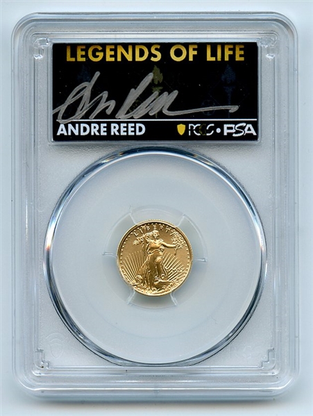 2022 $5 American Gold Eagle 1/10 oz PCGS PSA MS70 Legends of Life Andre Reed