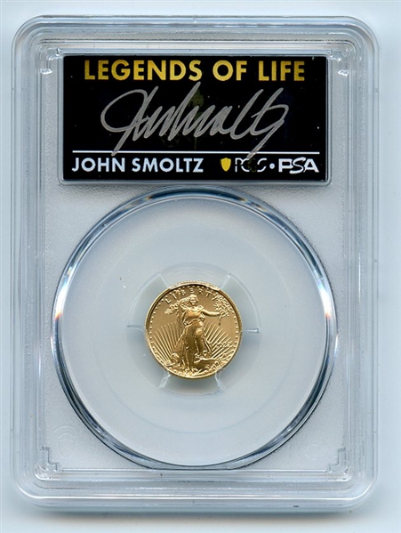 2022 $5 American Gold Eagle 1/10 oz PCGS PSA MS70 Legends of Life John Smoltz