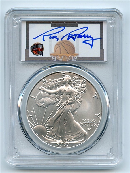 2022 $1 American Silver Eagle 1oz PCGS MS70 First Day of Issue FDOI Rick Barry