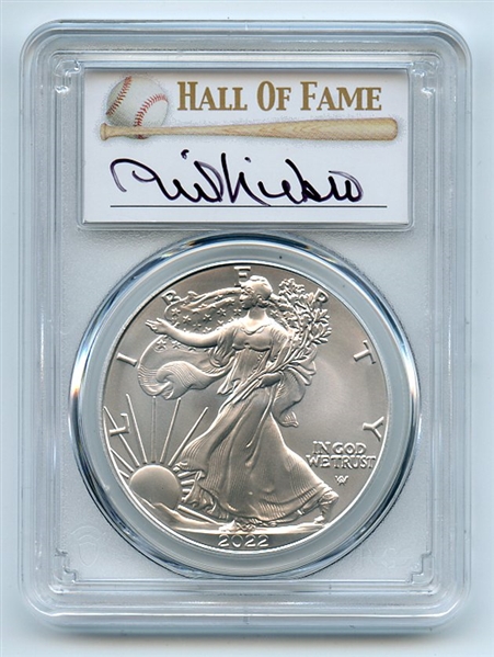 2022 $1 American Silver Eagle 1oz PCGS MS70 First Day of Issue FDOI Phil Niekro