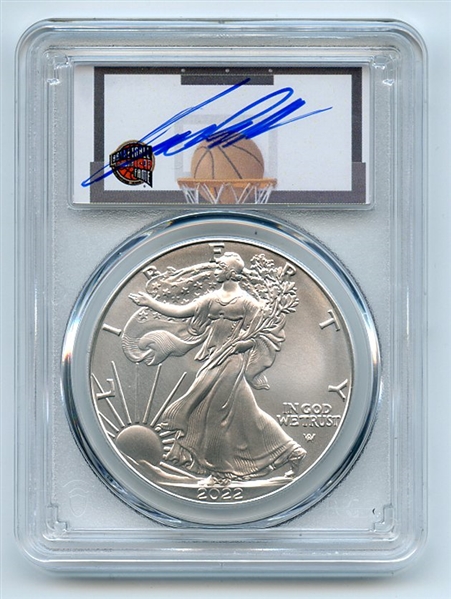 2022 $1 American Silver Eagle 1oz PCGS MS70 First Day of Issue Dominique Wilkins