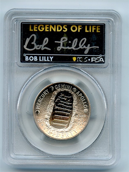 2019 S 50C Apollo 11 Commemorative PCGS PR70DCAM Legends of Life Bob Lilly