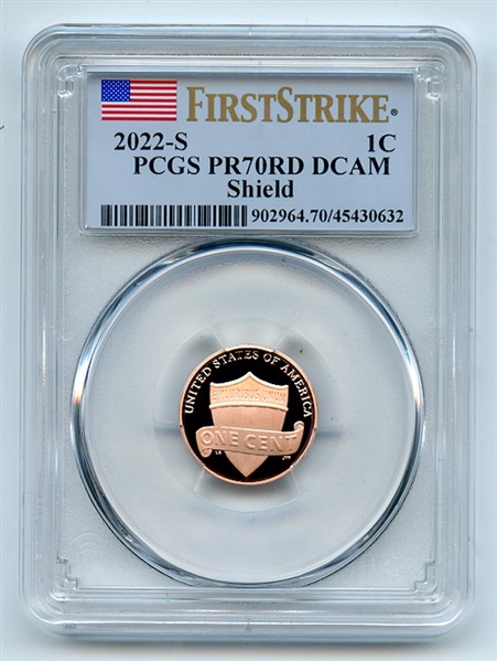 2022 S 1C Lincoln Cent PCGS PR70DCAM First Strike