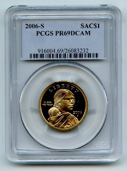 2006 S $1 Sacagawea Dollar PCGS PR69DCAM