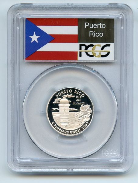 2009 S 25C Silver Puerto Rico Quarter PCGS PR70DCAM