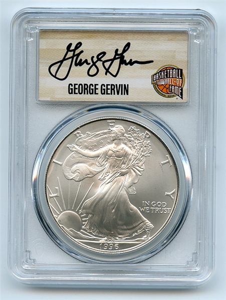 1996 $1 American Silver Eagle Dollar 1oz PCGS MS70 George Gervin