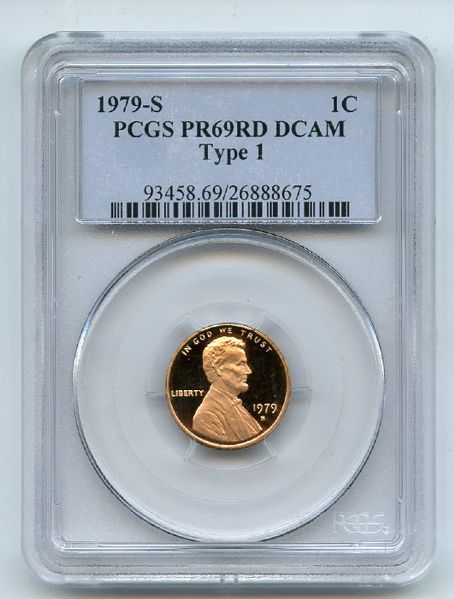 1979 S 1C Lincoln Cent Proof PCGS PR69DCAM