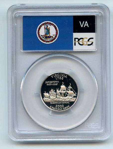 2000 S 25C Silver Virginia Quarter PCGS PR69DCAM