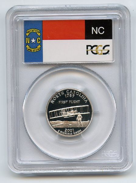 2001 S 25C Silver North Carolina Quarter PCGS PR69DCAM