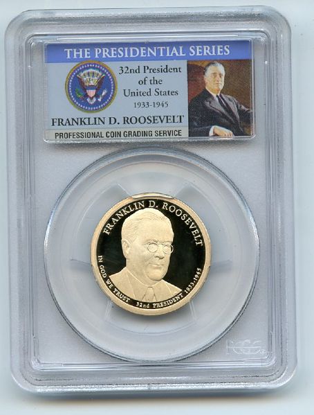 2014 S $1 Franklin D Roosevelt Dollar PCGS PR70DCAM