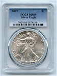 (10) 2002 $1 American Silver Eagle Dollar PCGS MS69 Lot w/PCGS Box