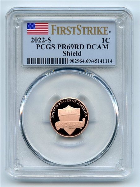 2022 S 1C Lincoln Cent PCGS PR69DCAM First Strike