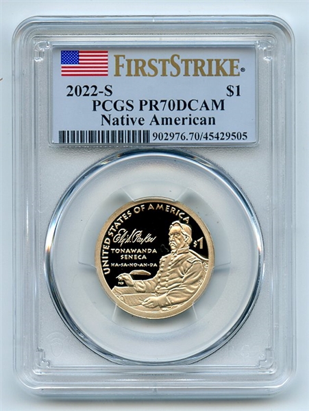 2022 S $1 Sacagawea Dollar PCGS PR70DCAM First Strike