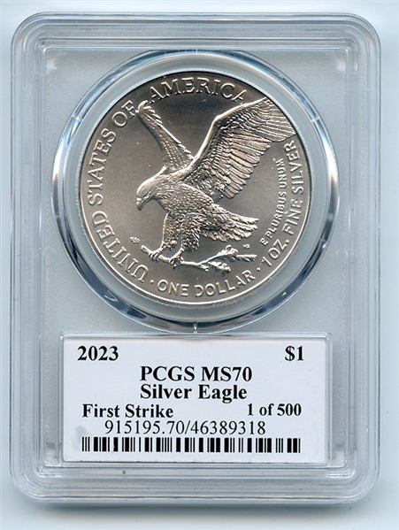 2023 $1 American Silver Eagle 1oz PCGS MS70 FS 1 of 500 Thomas Cleveland Eagle