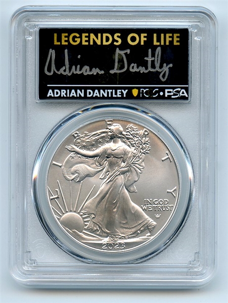 2023 $1 American Silver Eagle 1oz PCGS MS70 FS Legends of Life Adrian Dantley