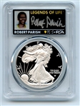 2023 W $1 Proof Silver Eagle PCGS PR70DCAM FDOI Legends of Life Robert Parish