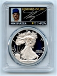 2023 W $1 Proof Silver Eagle PCGS PR70DCAM FDOI Legends of Life Mike Piazza