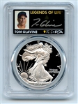 2023 W $1 Proof Silver Eagle PCGS PR70DCAM AR Legends of Life Tom Glavine