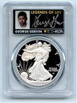 2023 W $1 Proof Silver Eagle PCGS PR70DCAM AR Legends of Life George Gervin