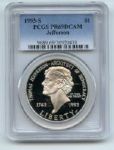 1993 S $1 Jefferson Silver Commemorative Dollar PCGS PR69DCAM