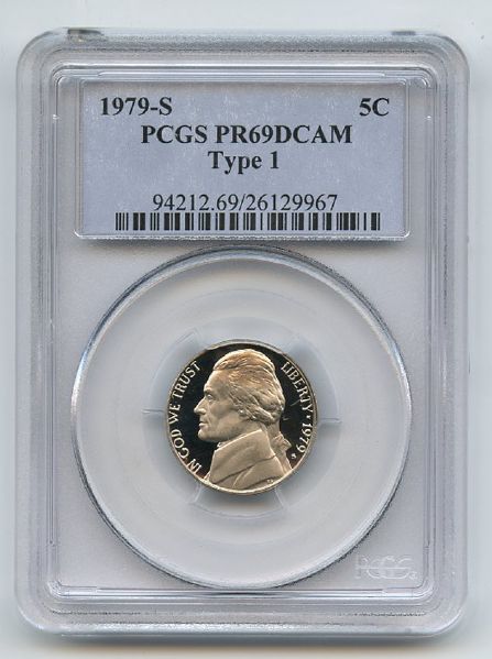 1979 S 5C Jefferson Nickel Proof PCGS PR69DCAM
