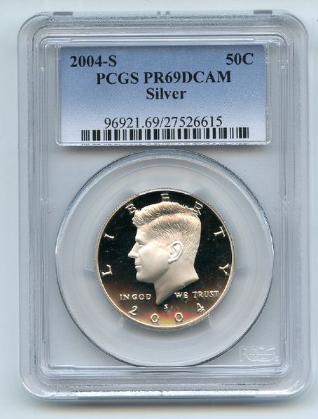 2004 S 50C Silver Kennedy Half Dollar PCGS PR69DCAM