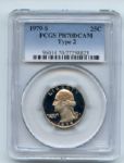 1979 S 25C T2 Type 2 Washington Quarter Proof PCGS PR70DCAM
