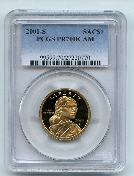2001 S $1 Sacagawea Dollar PCGS PR70DCAM
