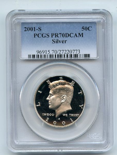 2001 S 50C Silver Kennedy Half Dollar PCGS PR70DCAM