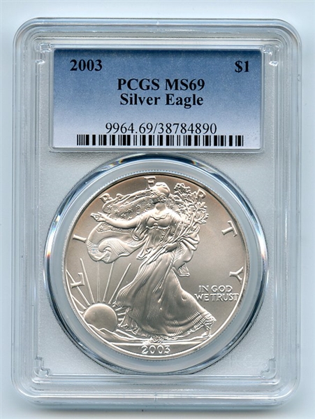 2003 $1 American Silver Eagle Dollar PCGS MS69
