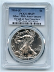 2016 (S) $1 American Silver Eagle 1oz Dollar PCGS MS69 Struck in San Francisco