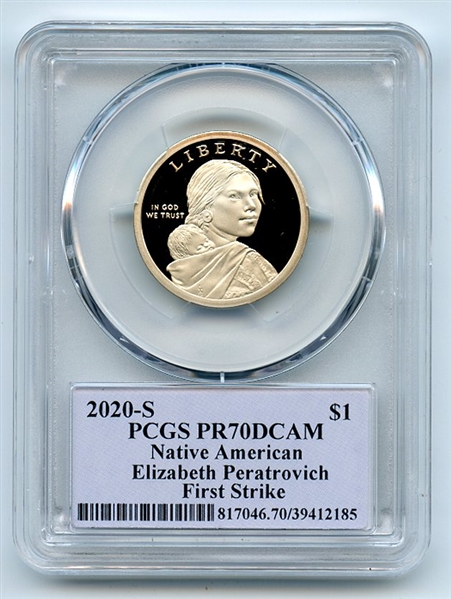 2020 S $1 Sacagawea Dollar PCGS PR70DCAM First Strike Cleveland Native