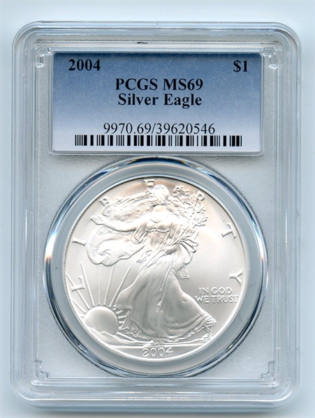 2004 $1 American Silver Eagle Dollar 1oz PCGS MS69