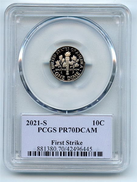 2021 S 10C Clad Roosevelt Dime PCGS PR70DCAM First Strike Cleveland Native