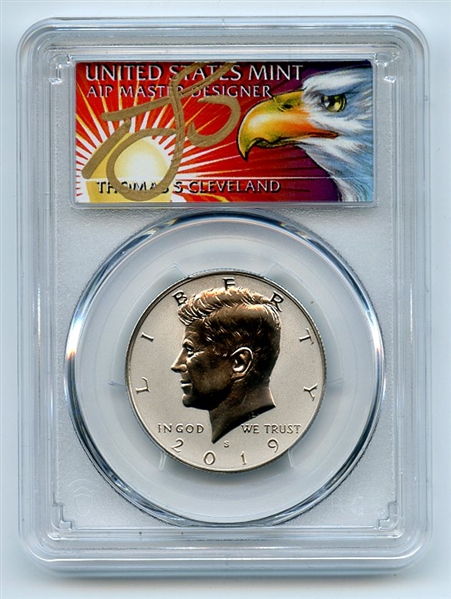 2019 S 50C Kennedy Enhanced Reverse Proof PCGS PR70 Thomas Cleveland Eagle