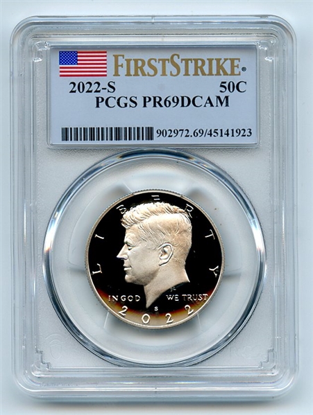 2022 S 50C Clad Kennedy Half Dollar PCGS PR69DCAM First Strike