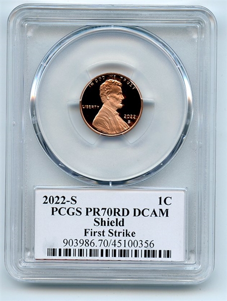 2022 S 1C Lincoln Cent PCGS PR70DCAM First Strike Thomas Cleveland Eagle