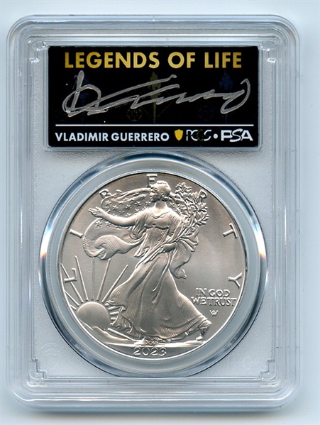 2023 $1 American Silver Eagle 1oz PCGS MS70 FS Legends of Life Vladimir Guerrero