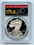 2002 W $1 Proof American Silver Eagle 1oz PCGS PR69DCAM Thomas Cleveland Arrows