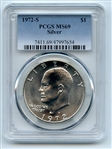 1972 S $1 Silver Ike Eisenhower Dollar PCGS MS69