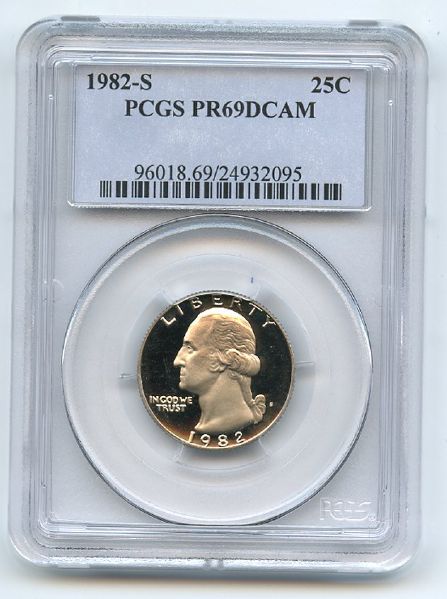 1982 S 25C Washington Quarter Proof PCGS PR69DCAM