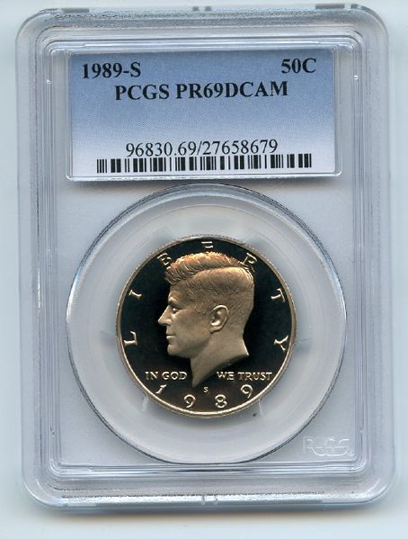 1989 S 50C Kennedy Half Dollar Proof PCGS PR69DCAM