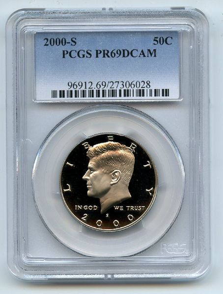 2000 S 50C Kennedy Half Dollar PCGS PR69DCAM