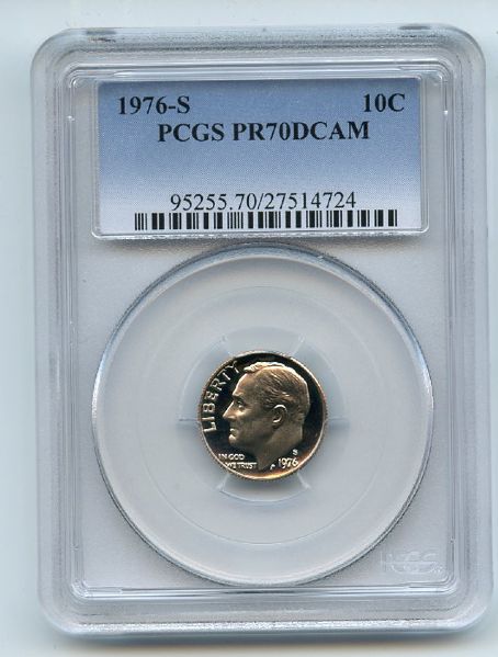 1976 S 10C Roosevelt Dime Proof PCGS PR70DCAM