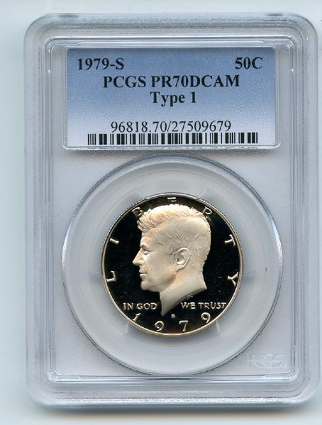 1979 S 50C Kennedy Half Dollar Proof PCGS PR70DCAM