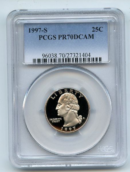 1997 S 25C Washington Quarter Proof PCGS PR70DCAM