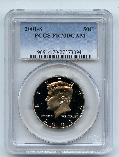 2001 S 50C Kennedy Half Dollar PCGS PR70DCAM